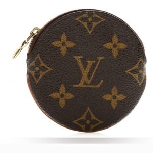 Louis Vuitton Brown and Gold Monogram Pouch